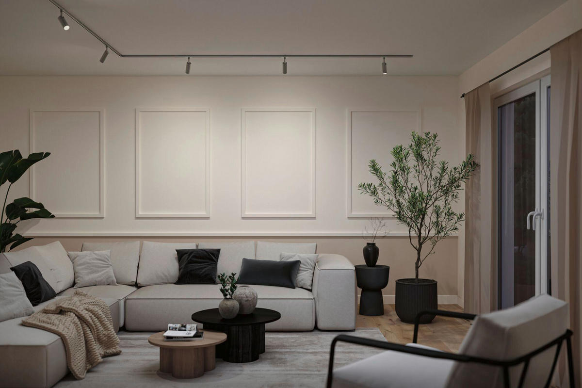 SCHIENENSYSTEM-STRAHLER URail 4,3/19 cm  - Chromfarben, Basics, Metall (4,3/19cm) - Paulmann