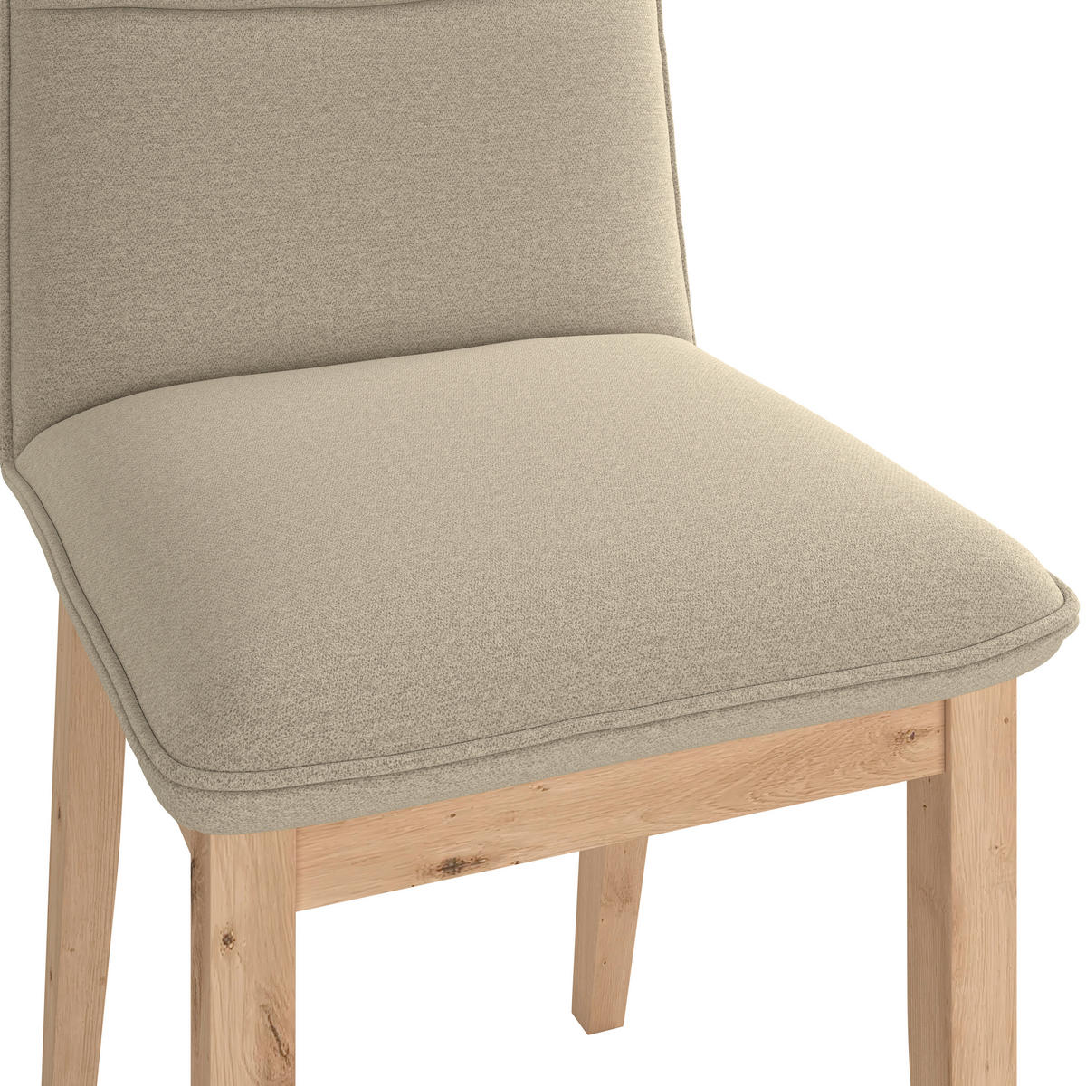 STUHL   Webstoff  Beige  - Eichefarben/Beige, KONVENTIONELL, Holz/Textil (47/91/44cm) - P & B