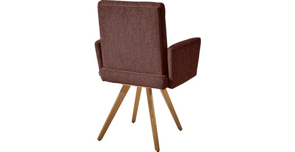 ARMLEHNSTUHL  in Chenille  - Eichefarben/Rosa, Design, Holz/Textil (56/92/60cm) - Dieter Knoll