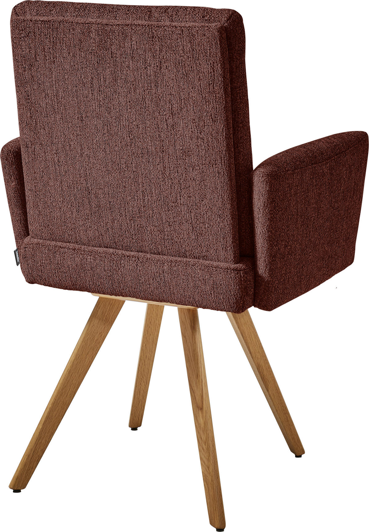 ARMLEHNSTUHL  in Chenille  - Eichefarben/Rosa, Design, Holz/Textil (56/92/60cm) - Dieter Knoll