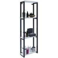 WANDREGAL  - Schwarz/Weiß, MODERN, Holzwerkstoff/Metall (35/112/15cm) - MID.YOU