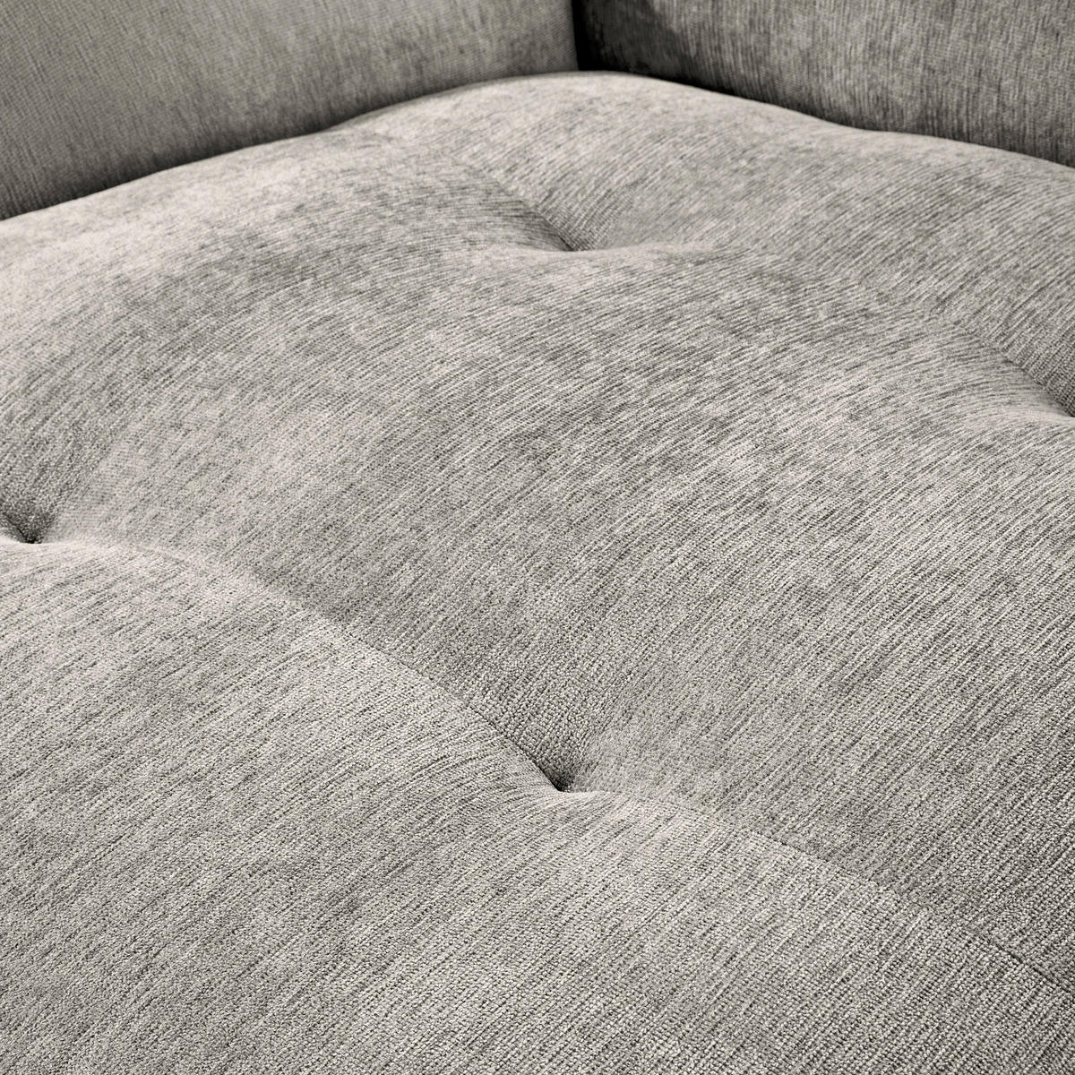 XXL-SESSEL in Chenille Silberfarben  - Silberfarben/Schwarz, Modern, Kunststoff/Textil (182/87/184cm) - Trendmanufaktur