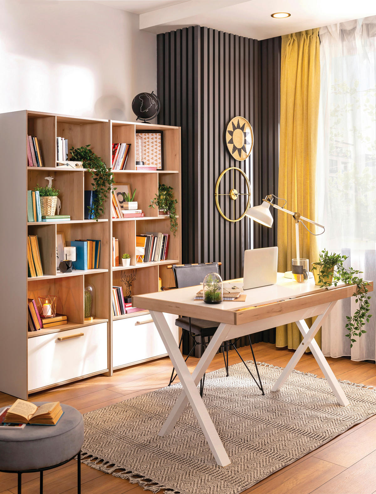 SCHREIBTISCH 130/75,7/71 cm  in Weiß, Hellbraun  - Hellbraun/Weiß, MODERN, Holzwerkstoff/Metall (130/75,7/71cm) - Boxxx