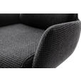 BARHOCKER in Metall, Textil Anthrazit, Edelstahlfarben  - Edelstahlfarben/Anthrazit, Design, Textil/Metall (54/84/52cm) - Dieter Knoll