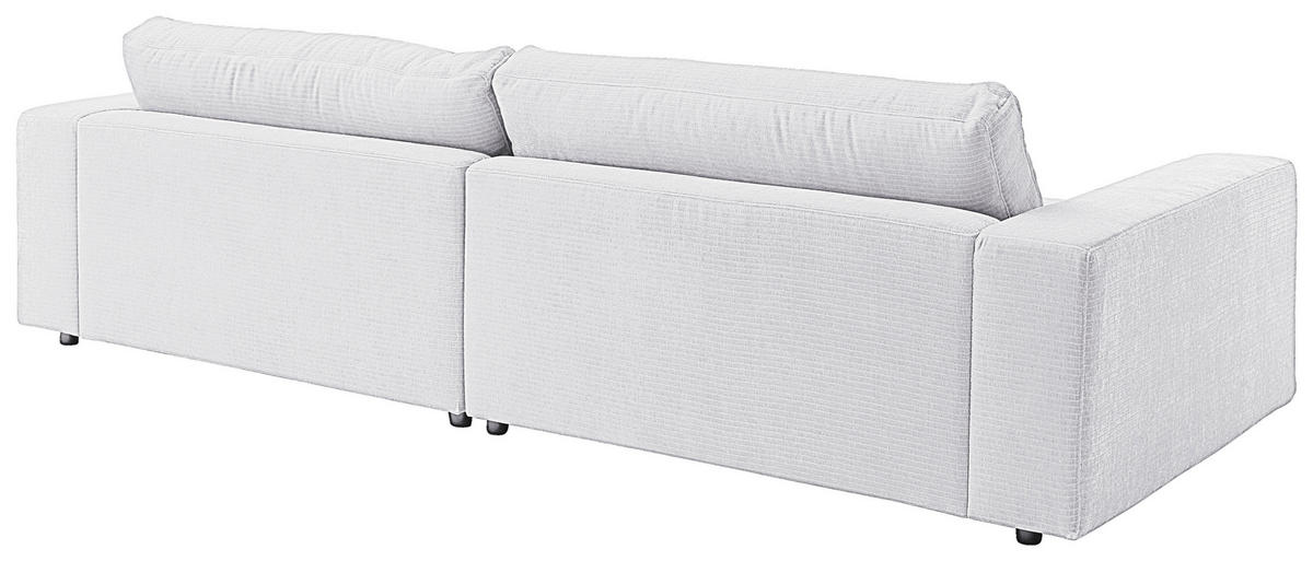 3-SITZER-SOFA in Chenille Weiss  - Weiss/Schwarz, Design, Kunststoff/Textil (290/86/127cm) - Lomoco
