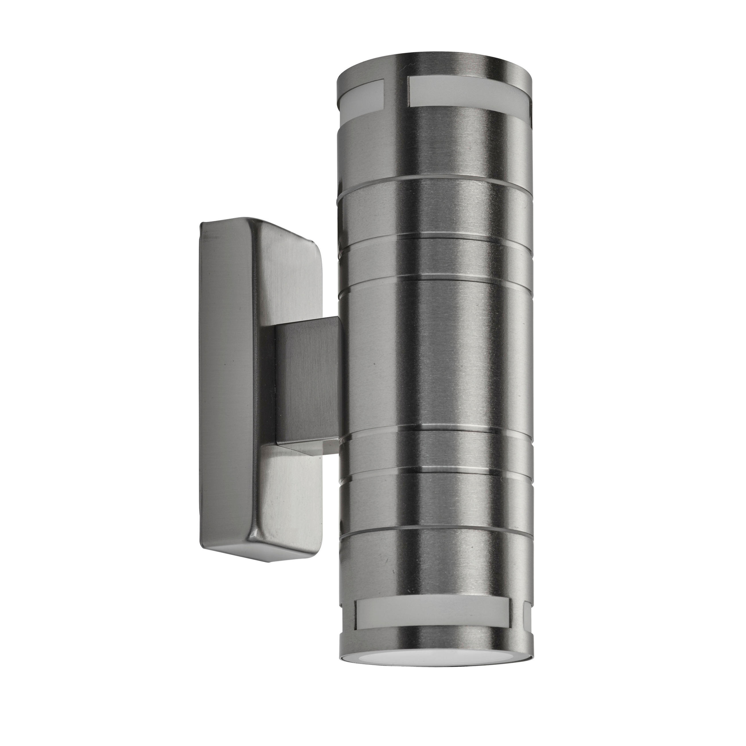 AUSSENWANDLEUCHTE Metro 11/18/6 cm  - Edelstahlfarben, Design, Glas/Kunststoff (11/18/6cm)