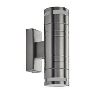 AUSSENWANDLEUCHTE Metro 11/18/6 cm  - Edelstahlfarben, Design, Glas/Kunststoff (11/18/6cm)