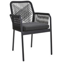GARTENSESSEL Aluminium Schwarz  - Schwarz, Design, Textil/Metall (57/89/60cm) - Ambia Garden