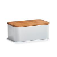BROTKASTEN - Weiß, Basics, Holz/Metall (31/18/13cm) - Zeller Present