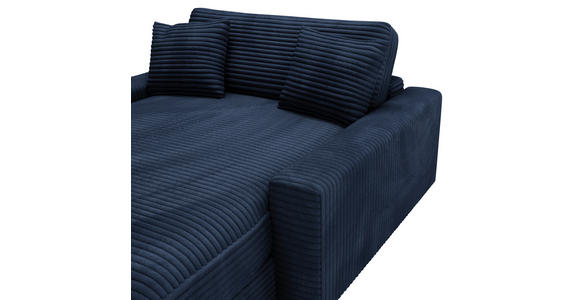 XXL-SESSEL Cord Dunkelblau - Schwarz/Dunkelblau, MODERN, Kunststoff/Textil (160/87/190cm) - Carryhome