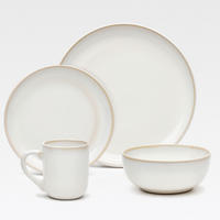 KOMBISERVICE Creme Vigo 16-teilig 4 Personen  - Creme, Basics, Keramik - Van Well