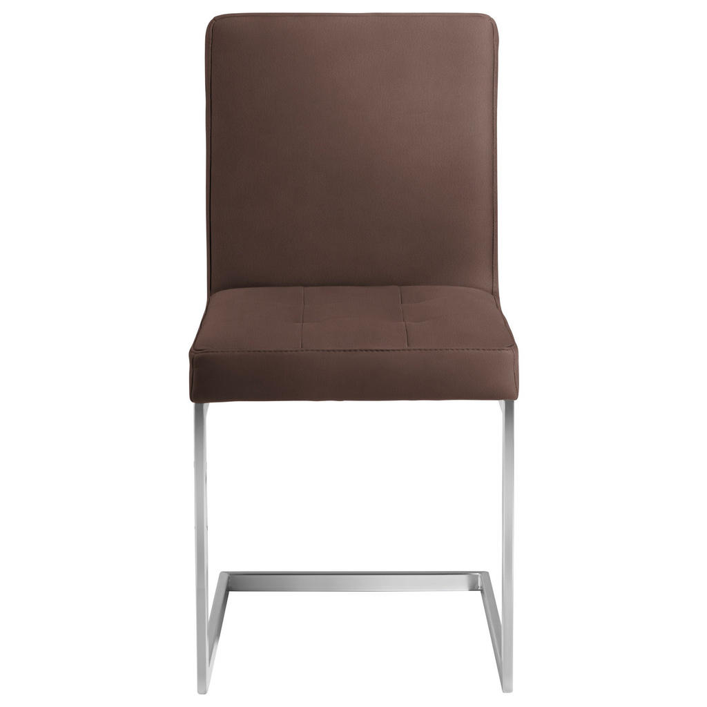 Thumbnail - Moderano Schwingstuhl, Braun, Edelstahl, Metall, Textil, Uni, eckig, 45x91x58 cm, Goldenes M, Lederauswahl, Stoffauswahl...