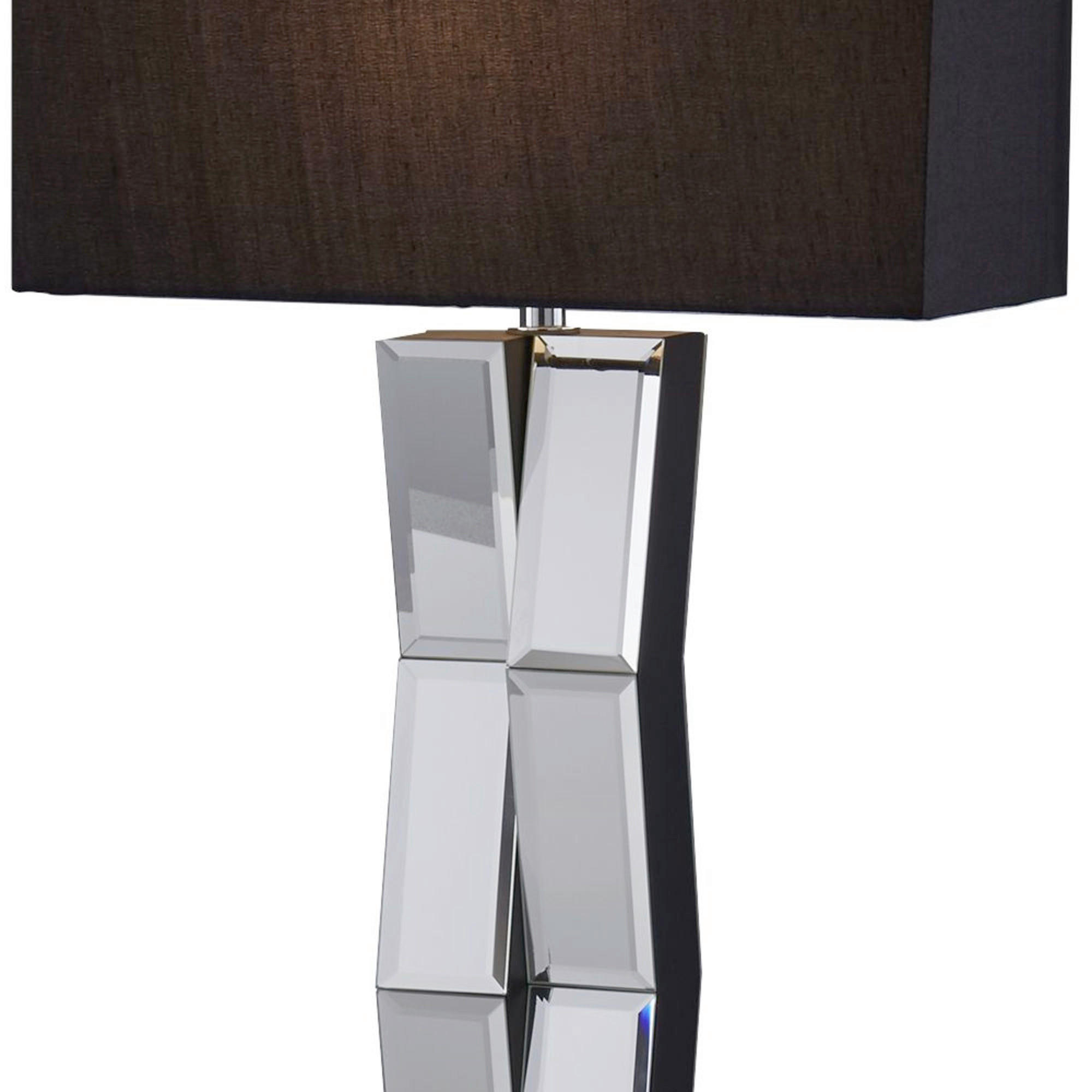 SVJETILJKA STOLNA Mirror  - crna, Design, staklo/tekstil (32/16/60cm)