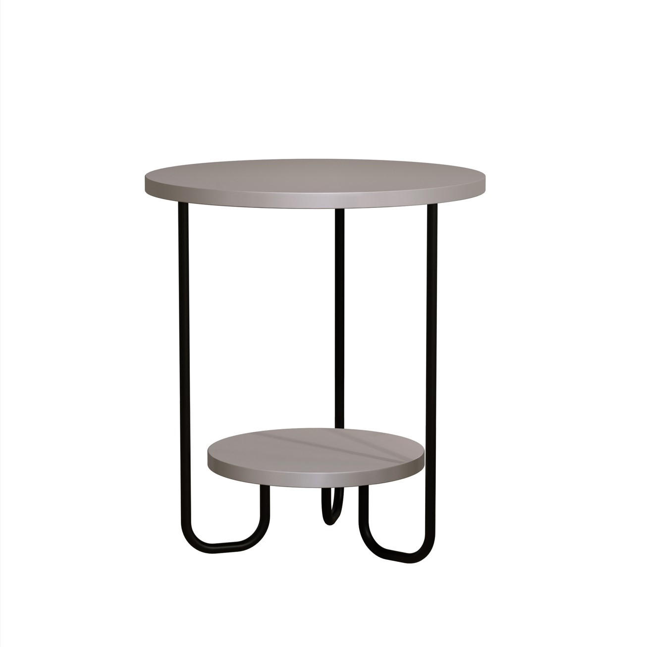 BEISTELLTISCH 40/40/45 cm Beige rund  - Beige/Schwarz, Design, Holzwerkstoff/Metall (40/40/45cm) - Livetastic
