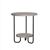 BEISTELLTISCH in Holzwerkstoff 40/40/45 cm  - Beige/Schwarz, Design, Holzwerkstoff/Metall (40/40/45cm) - Livetastic