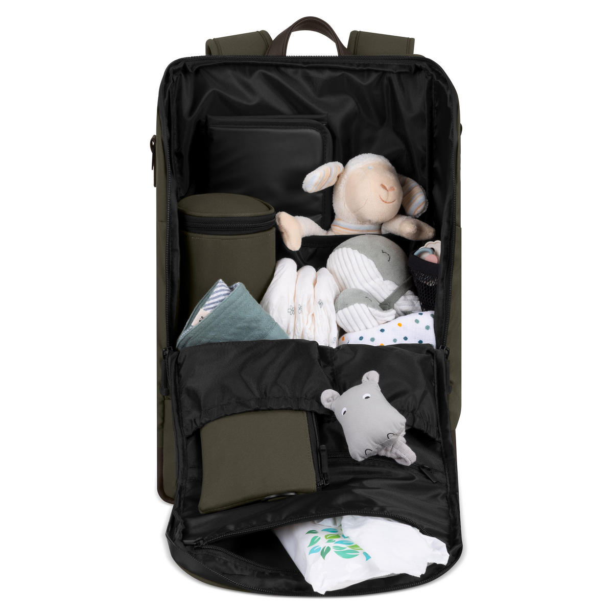 WICKELRUCKSACK Active  - Olivgrün, Basics, Textil (44/30/17cm) - ABC Design