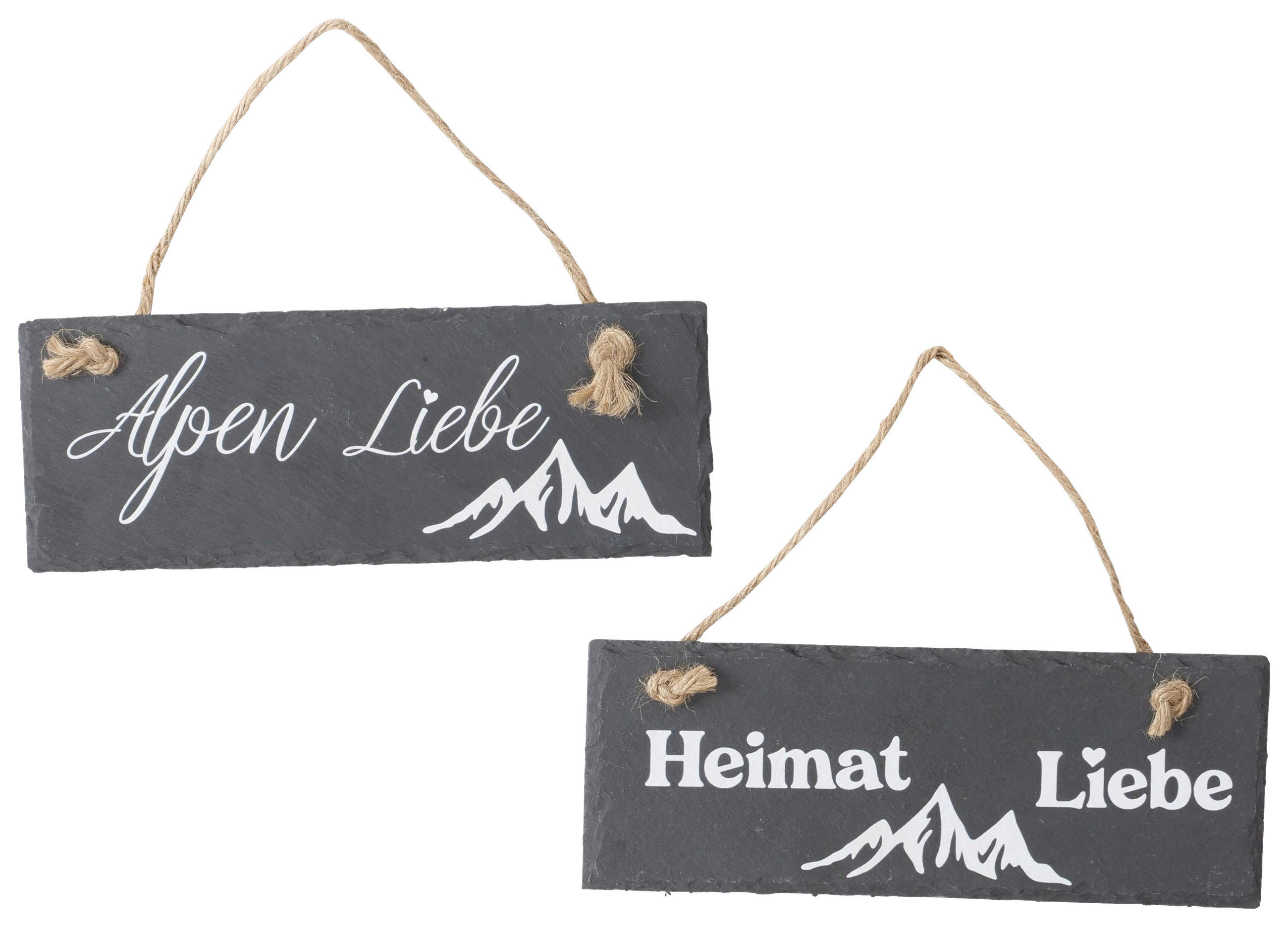 DEKOSCHILD  - Schieferfarben/Weiß, Trend, Textil/Stein (22/8,5/1cm)