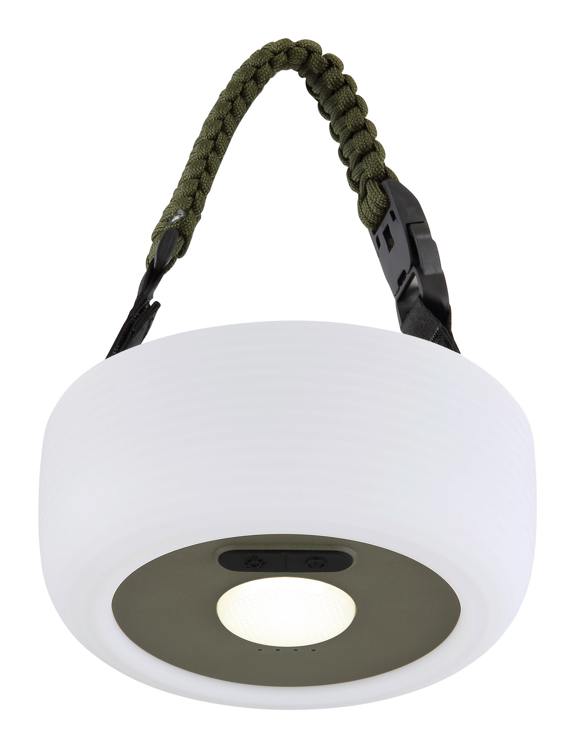 SOLCELLSLAMPA - vit/grön, Basics, textil/plast (14,5/25cm) - Globo