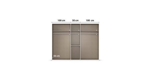 DREHTÜRENSCHRANK in Weiß - Weiß, Design, Holzwerkstoff/Kunststoff (251/197/60cm) - Novel
