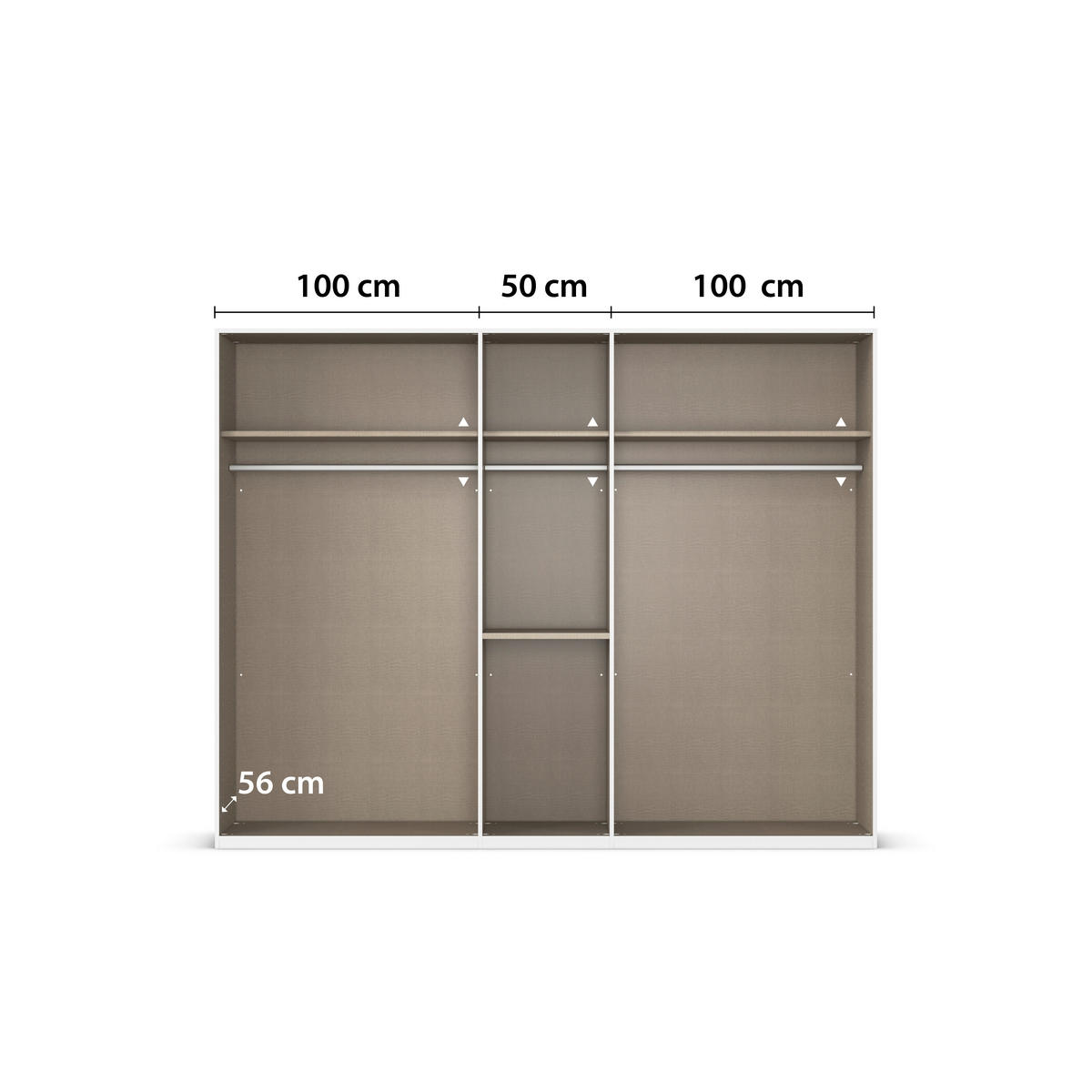 DREHTÜRENSCHRANK 251/223/60 cm 5-türig Weiß  - Weiß, Design, Glas/Holzwerkstoff (251/223/60cm) - Novel