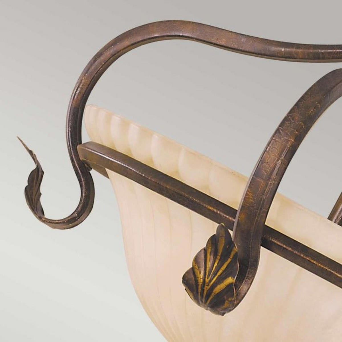 DECKENLEUCHTE Sonomavalley 41.9/41.9 cm  - Rotbraun, KONVENTIONELL, Glas/Metall (41.9/41.9cm) - Elstead Lighting
