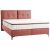 BOXSPRINGBETT 180/200 cm  in Bordeaux  - Bordeaux/Schwarz, Design, Leder/Holz (180/200cm) - Novel