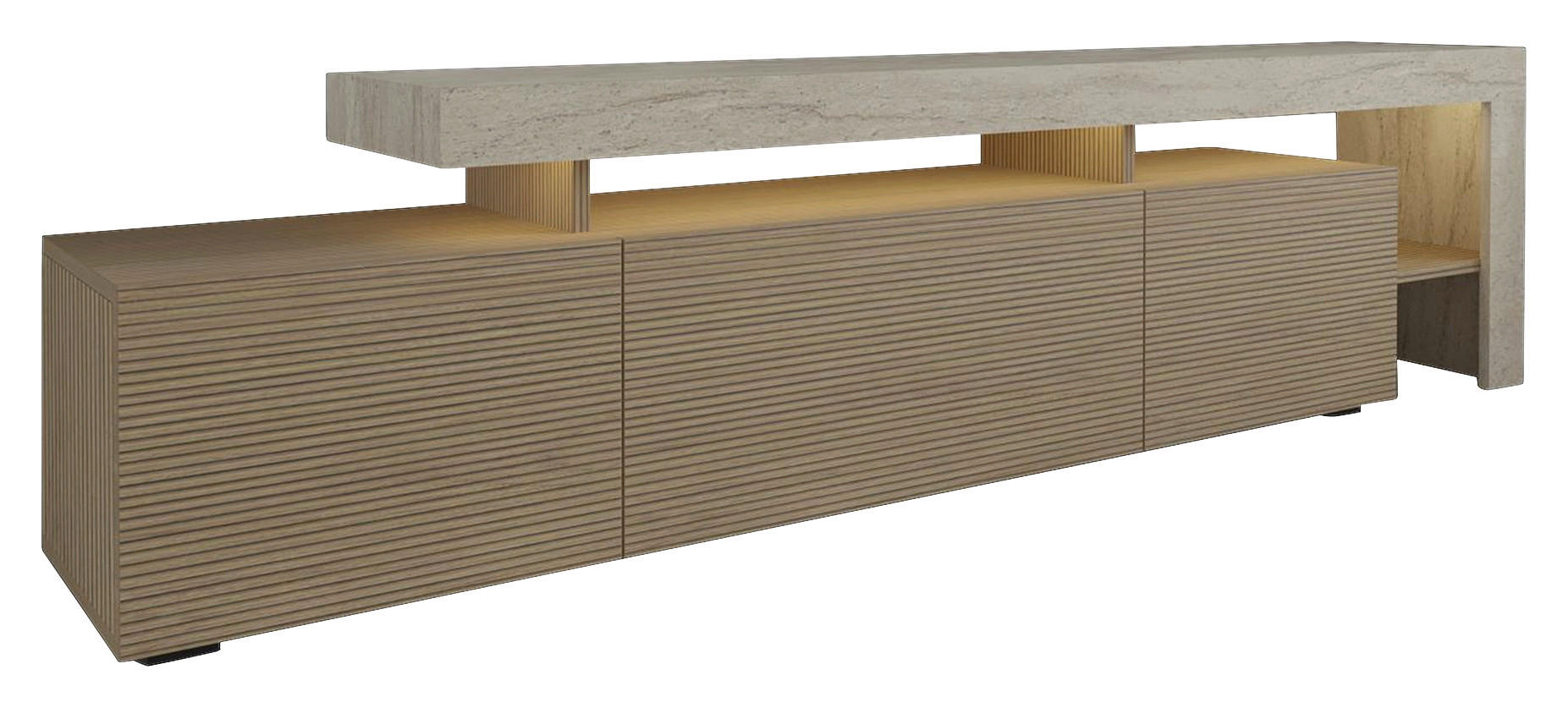 Mid.you Tv-Element Eiche, Beige 192x53x37 cm