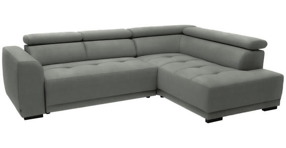 ECKSOFA  in Feincord Grau  284/205 cm  - Schwarz/Grau, Design, Kunststoff/Textil (284/205cm) - Xora
