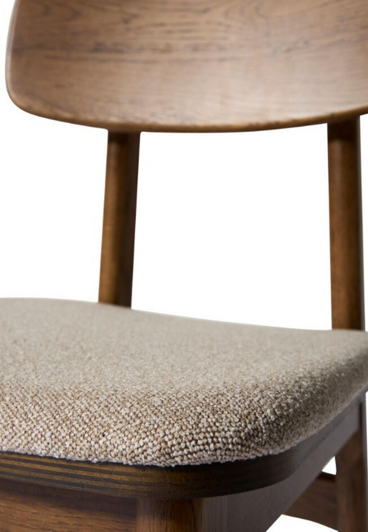 STOL flatväv  - sandfärgad/mörkbrun, Design, trä/textil (46/82/55cm) - Niels Andersson