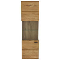 VITRINE  in massiv Eiche Eichefarben, Eiche Artisan  - Transparent/Eichefarben, Natur, Glas/Holz (60/205/40cm) - Linea Natura