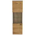 VITRINE  in massiv Eiche Eichefarben, Eiche Artisan  - Transparent/Eichefarben, Natur, Glas/Holz (60/205/40cm) - Linea Natura