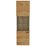 VITRINE  in massiv Eiche Eichefarben, Eiche Artisan  - Transparent/Eichefarben, Natur, Glas/Holz (60/205/40cm) - Linea Natura