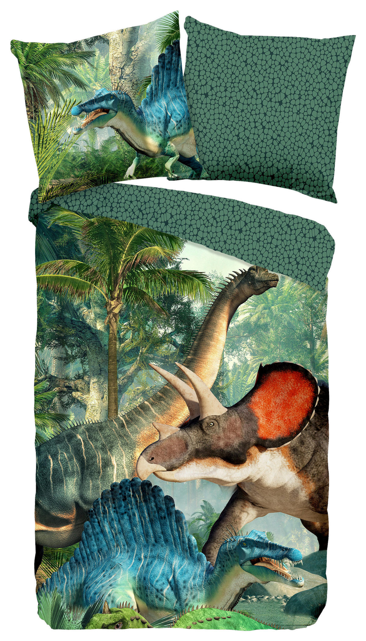 JUGENDBETTWÄSCHE Jurassic Renforcé 135/200 cm  - Multicolor, Design, Textil (135/200cm)