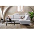 ECKSOFA in Chenille Hellgrau  - Hellgrau/Schwarz, MODERN, Holz/Textil (241/184cm) - Carryhome