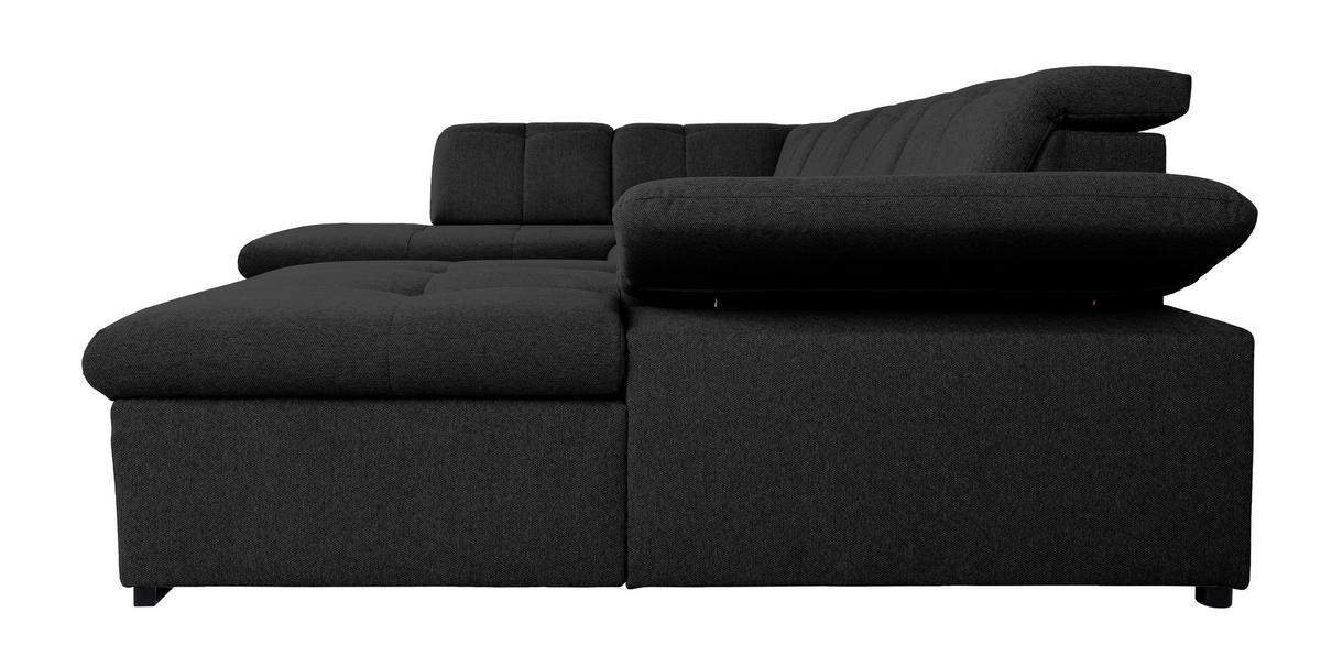 WOHNLANDSCHAFT Schwarz  - Schwarz/Grau, Design, Textil/Metall (215/328/173cm) - MID.YOU