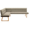 ECKBANK in Textil Braun, Beige  - Eichefarben/Beige, Design, Holz/Textil (162/237cm) - Koinor