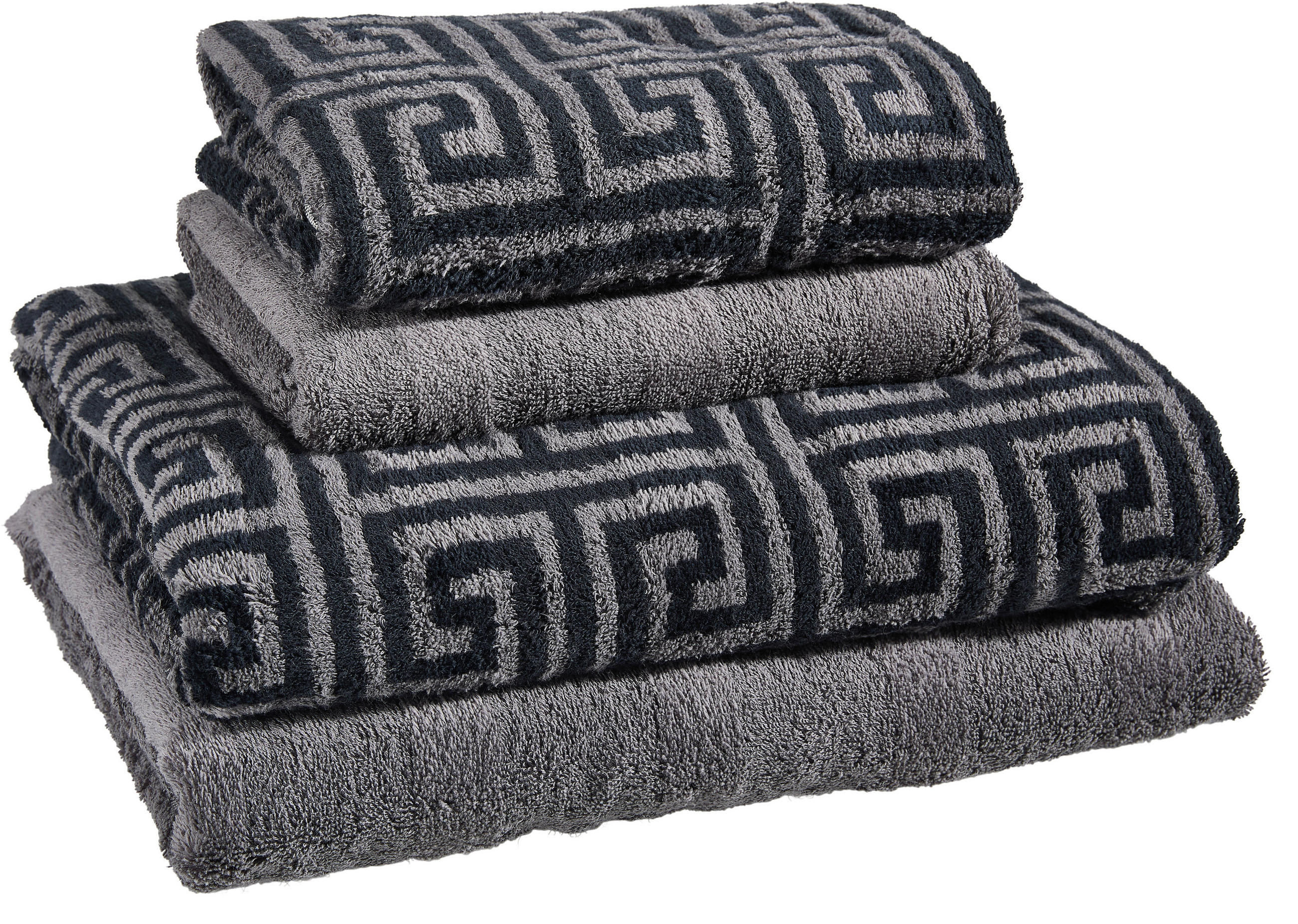 FROTTIERSET Anthrazit 4-teilig  - Anthrazit, Basics, Textil - Cawoe