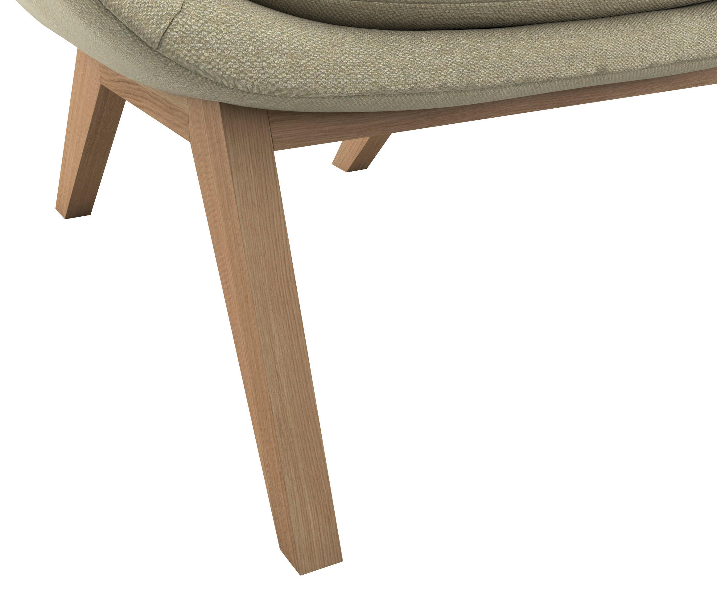 SESSELSET Flachgewebe Hocker    - Eichefarben/Beige, Design, Holz/Textil (84/95/96cm) - MID.YOU