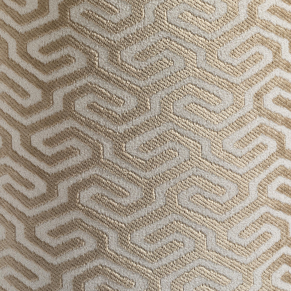 HOCKER in Metall, Textil, Holzwerkstoff Beige  - Beige/Weiß, Design, Holzwerkstoff/Textil (40/42/40cm) - MID.YOU