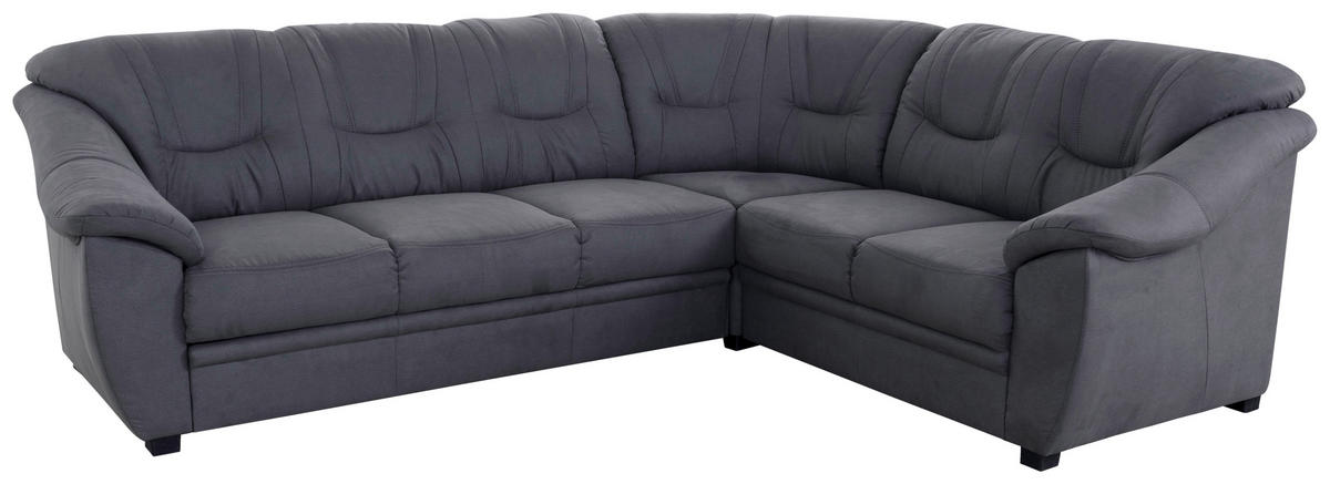 ECKSOFA inkl. Funktion in Flachgewebe Dunkelblau  - Schwarz/Dunkelblau, Konventionell, Kunststoff/Textil (264/215cm) - Sit & More