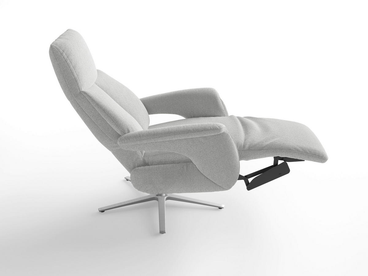 RELAXSESSEL in Textil Silberfarben  - Silberfarben, Basics, Textil/Metall (75/110/85cm) - Sit & More