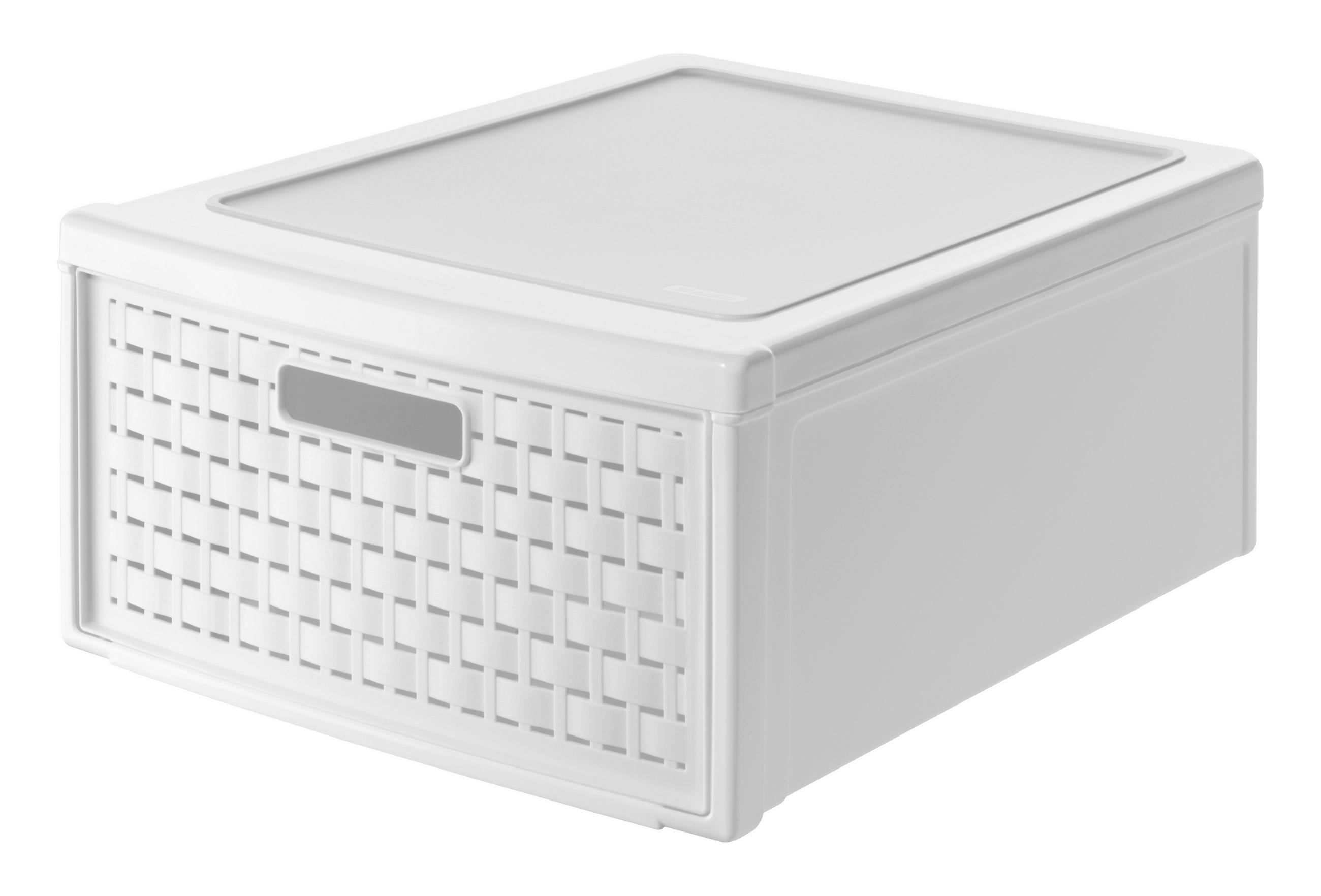 ZÁSUVKOVÝ BOX - bílá, Konvenční, plast (34/20/45cm) - Rotho