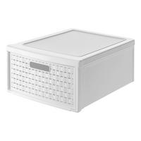 FIÓKOS TÁROLÓ 34/20/45 cm  - fehér, Konventionell, műanyag (34/20/45cm) - Rotho