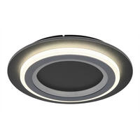 STROPNÍ LED SVÍTIDLO, 34/5,5 cm  - šedá/černá, Design, kov/plast (34/5,5cm) - Globo