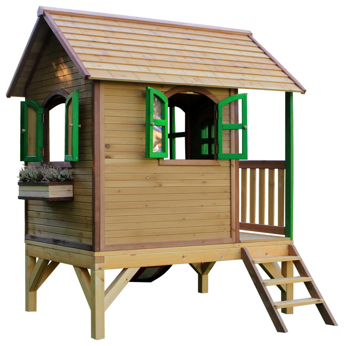 LEKHUS 287/231/191 cm  - röd/grön, Klassisk, trä (287/231/191cm)