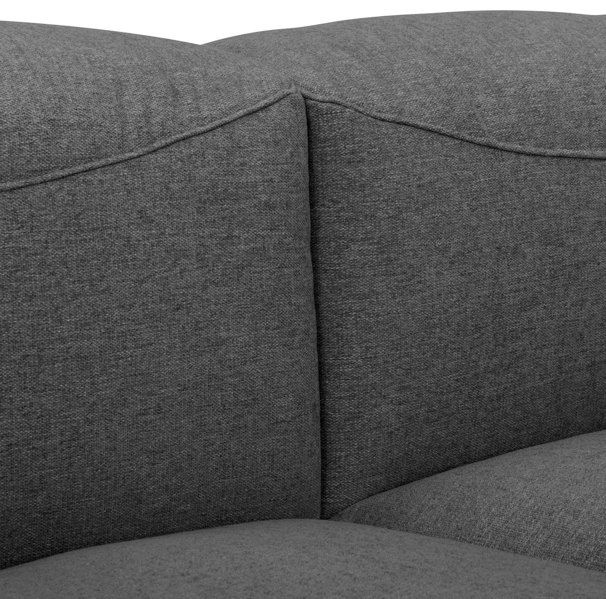 3-SITZER-SOFA Anthrazit  - Anthrazit, Design, Kunststoff/Textil (275/73/100cm) - Max Winzer