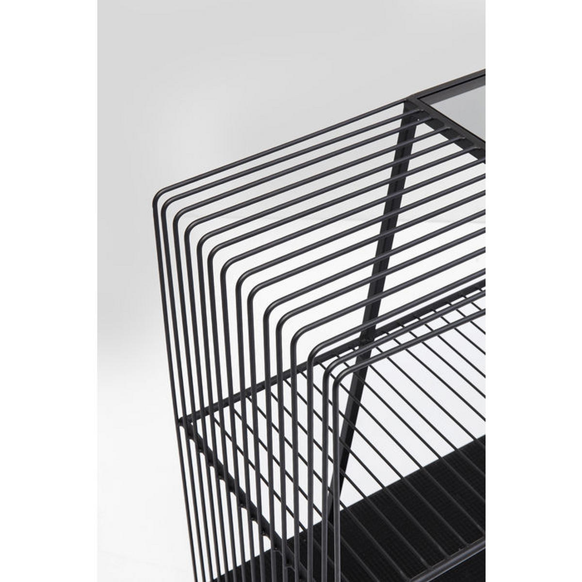 REGAL Schwarz  - Schwarz, LIFESTYLE, Glas/Metall (120/78/32cm) - Kare-Design
