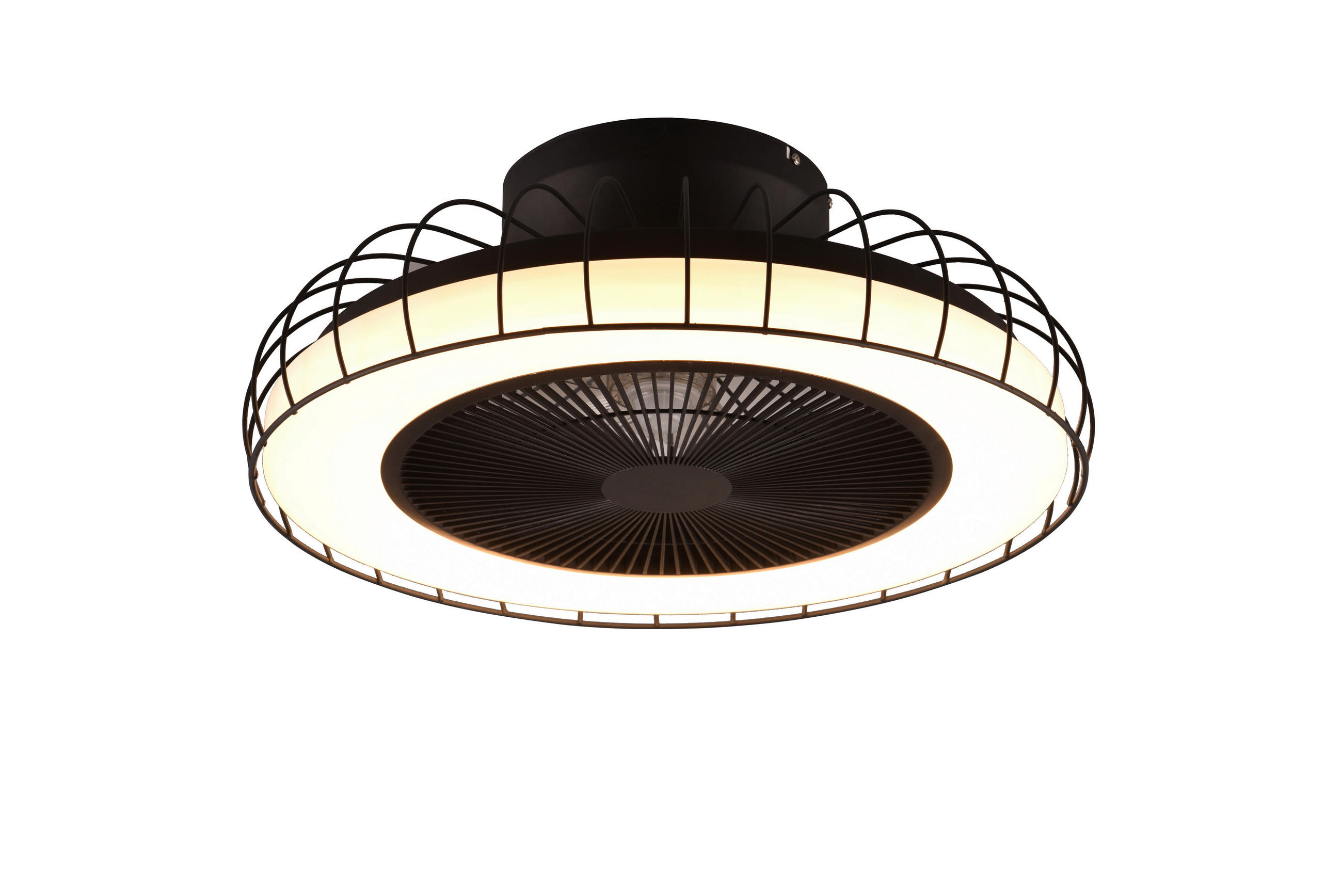 PLAFONSKI VENTILATOR  Sandfjord  - bela/crna, Osnovno, metal/plastika (52.0/21.0cm)