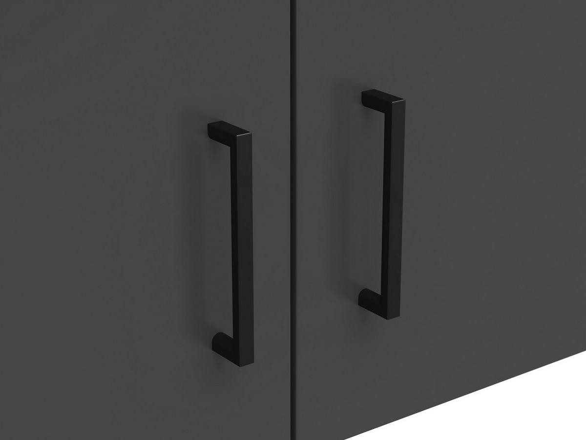 AUFSATZSCHRANK 80/35/40 cm   - Schwarz/Graphitfarben, Modern, Holzwerkstoff/Kunststoff (80/35/40cm) - Carryhome