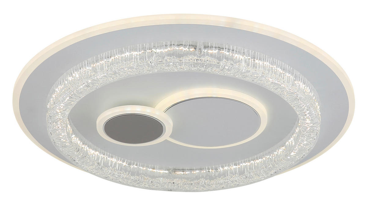 LED-DECKENLEUCHTE 49,5/6 cm   - Klar/Opal, Basics, Kunststoff/Metall (49,5/6cm) - Globo